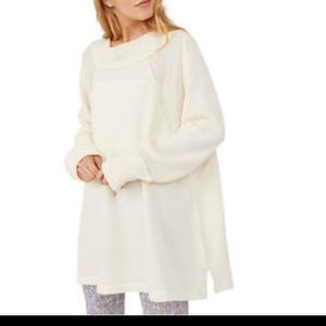 Free People French vanilla  She's a keeper cowl neck sweater Size XS